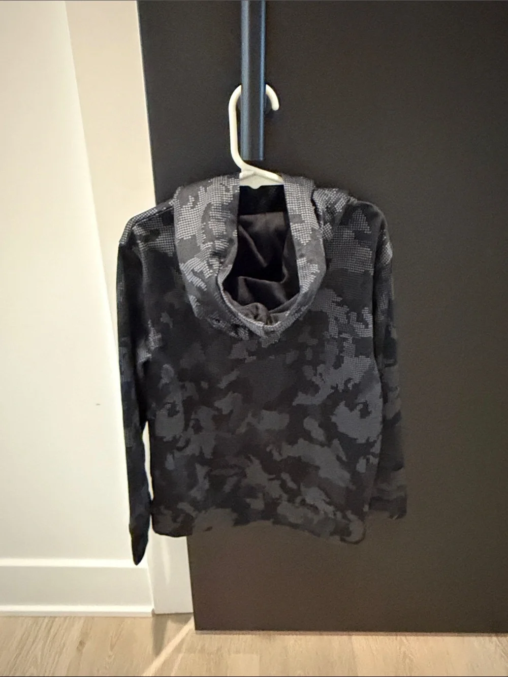 Under Armour Black Camo Hoodie with Neon Yellow Logo